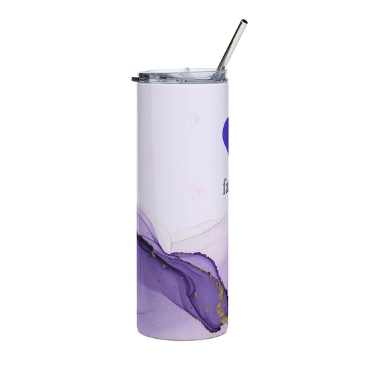 K-pop Fan Girl Stainless Steel Tumbler — 20oz Purple Heart Travel Cup