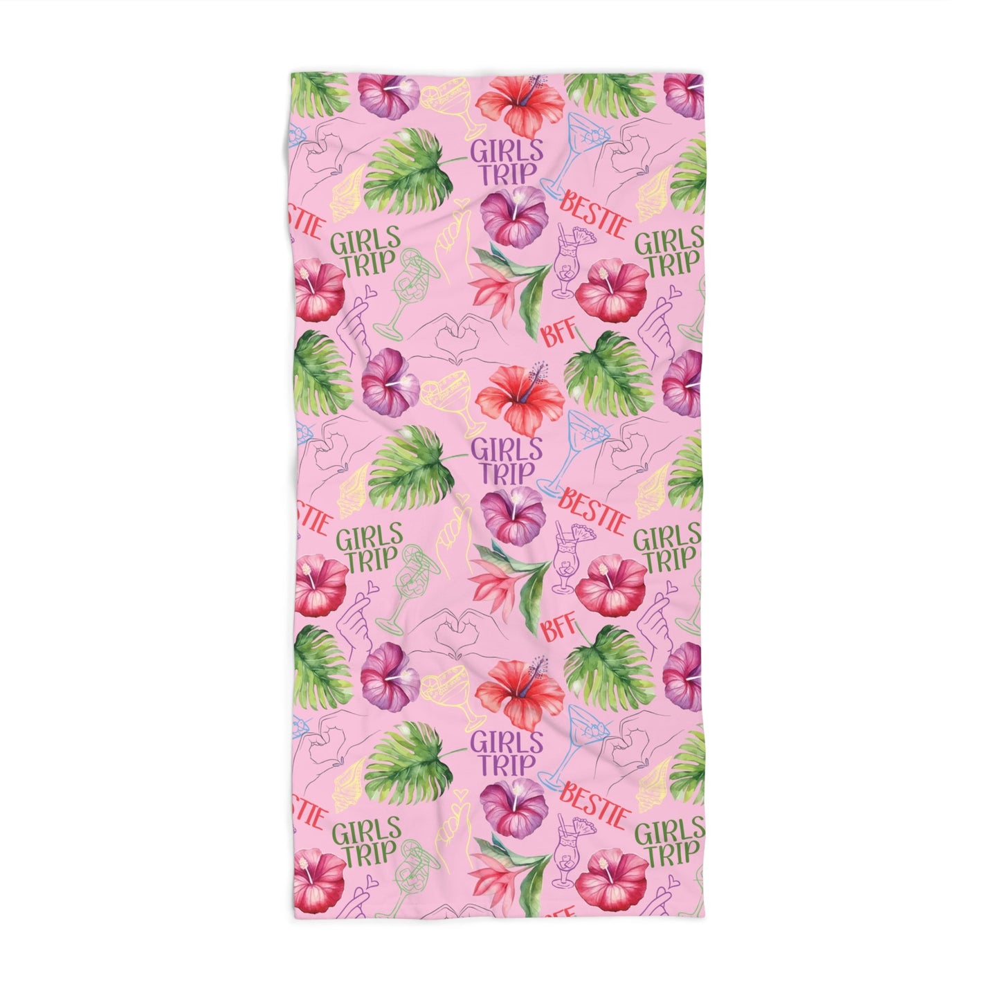 Girls Trip Beach Towel | Cute Floral Beach & Pool Towel