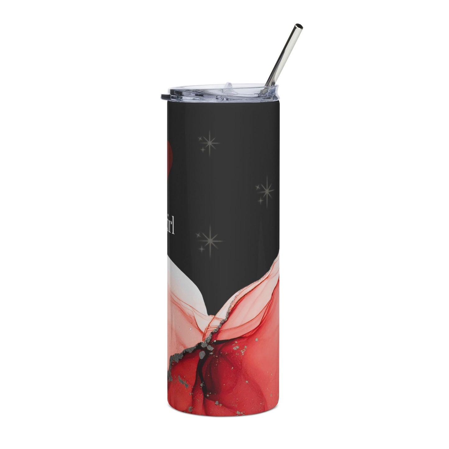 K-pop Fan Girl Stainless Steel Tumbler — 20oz Red Heart Travel Cup
