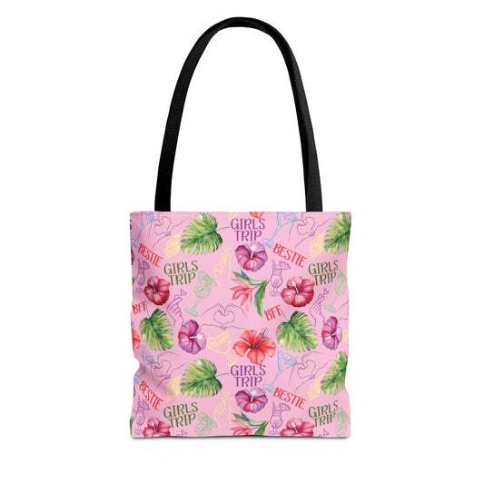 Girls Trip Floral Pattern Tote Bag