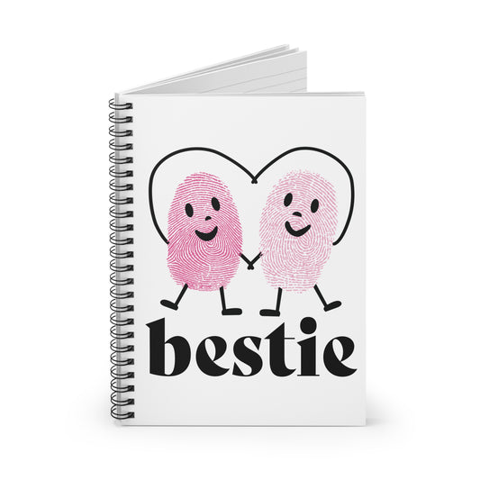 Best Friend Fingerprint Heart Spiral Notebook