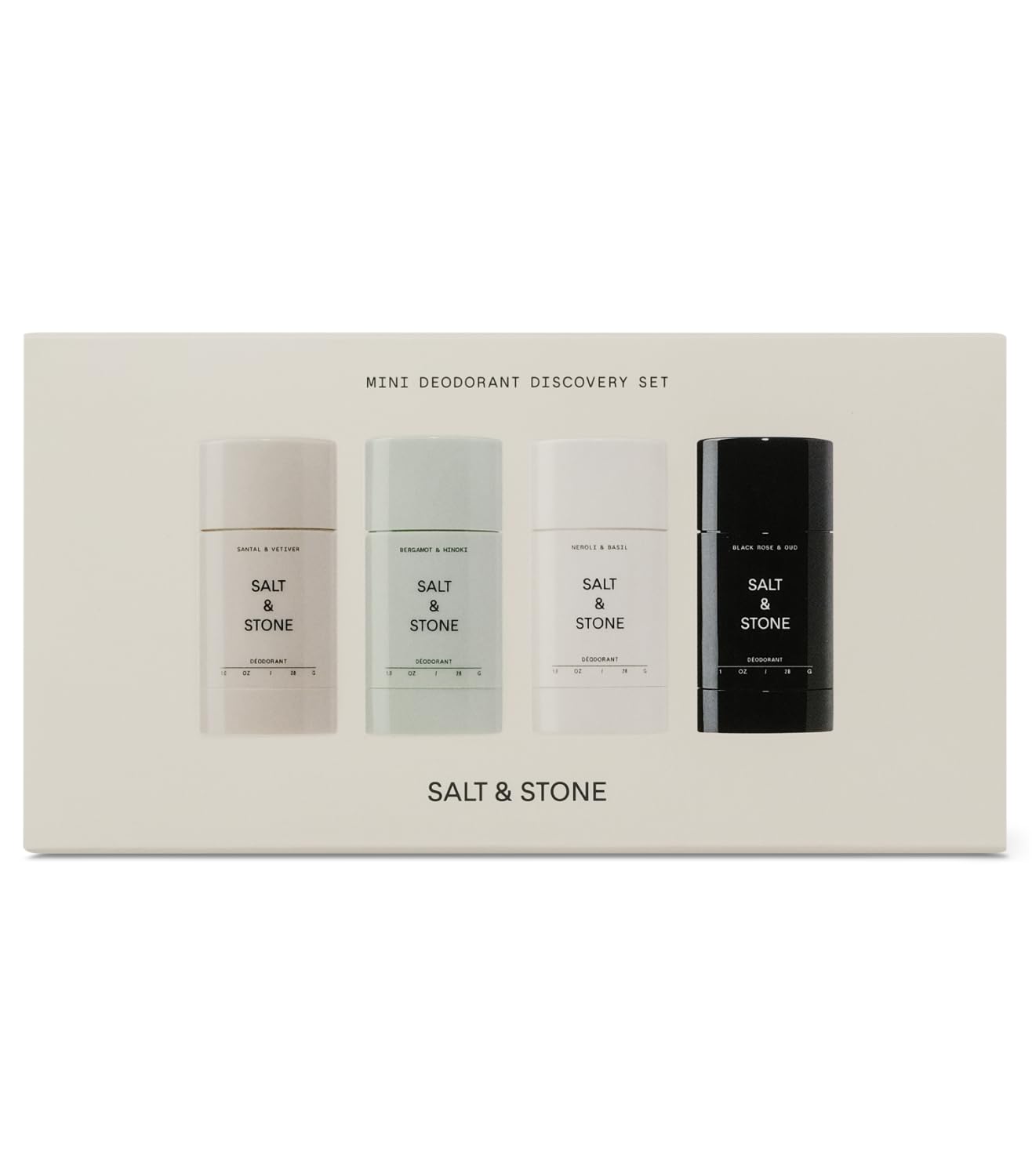 Mini Aluminum Free Deodorant Deodorant Discovery Set (Amazon Find - Salt & Stone)