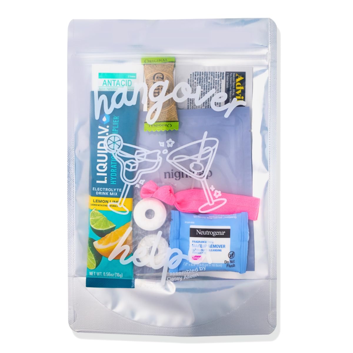 Hangover Kit , Pre Filled Party Favors,5pack