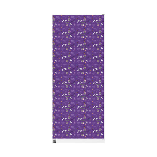 Purple K-pop Wrapping Paper | Fan Gift Wrap with Hidden Debut Detail | Aesthetic Concert Gift
