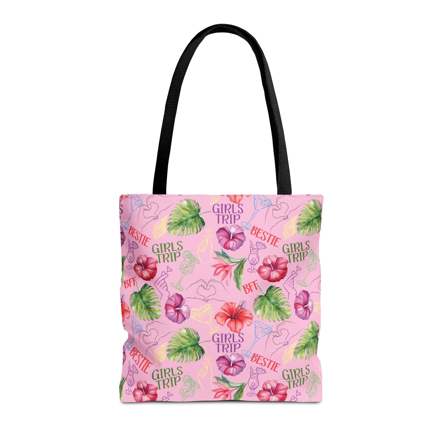 Girls Trip Floral Tote Bag | Cute Beach & Travel Tote Bag