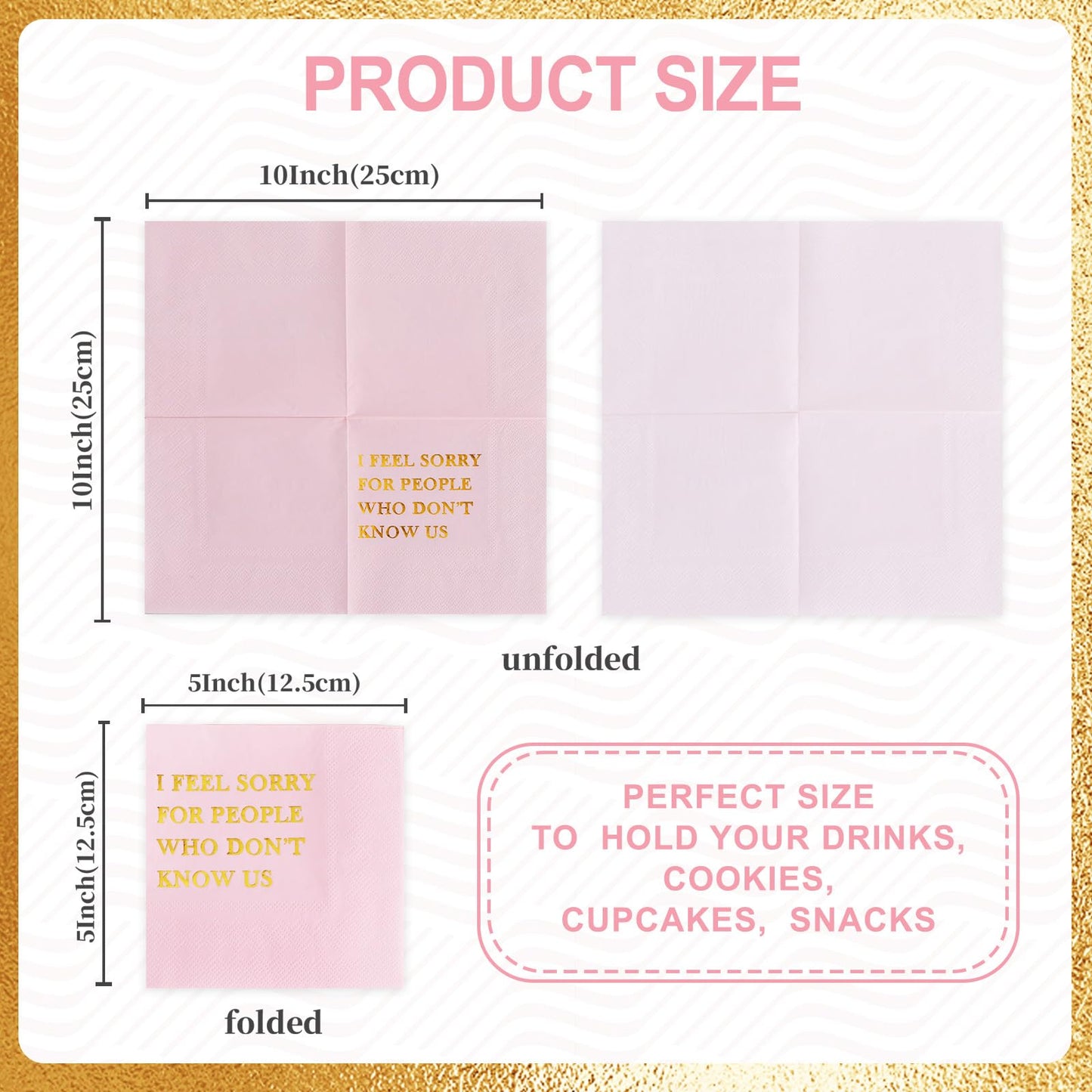 Funny Quotes Cocktail Napkins - 50 Pack