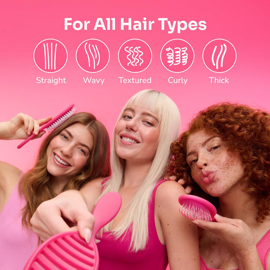 Mini Detangler Hair Brush, Detangling Travel Hairbrush, Ultra-Soft IntelliFlex Bristles Glide Through Tangles with Ease, Pain-Free (Amazon Find - Wet Brush)