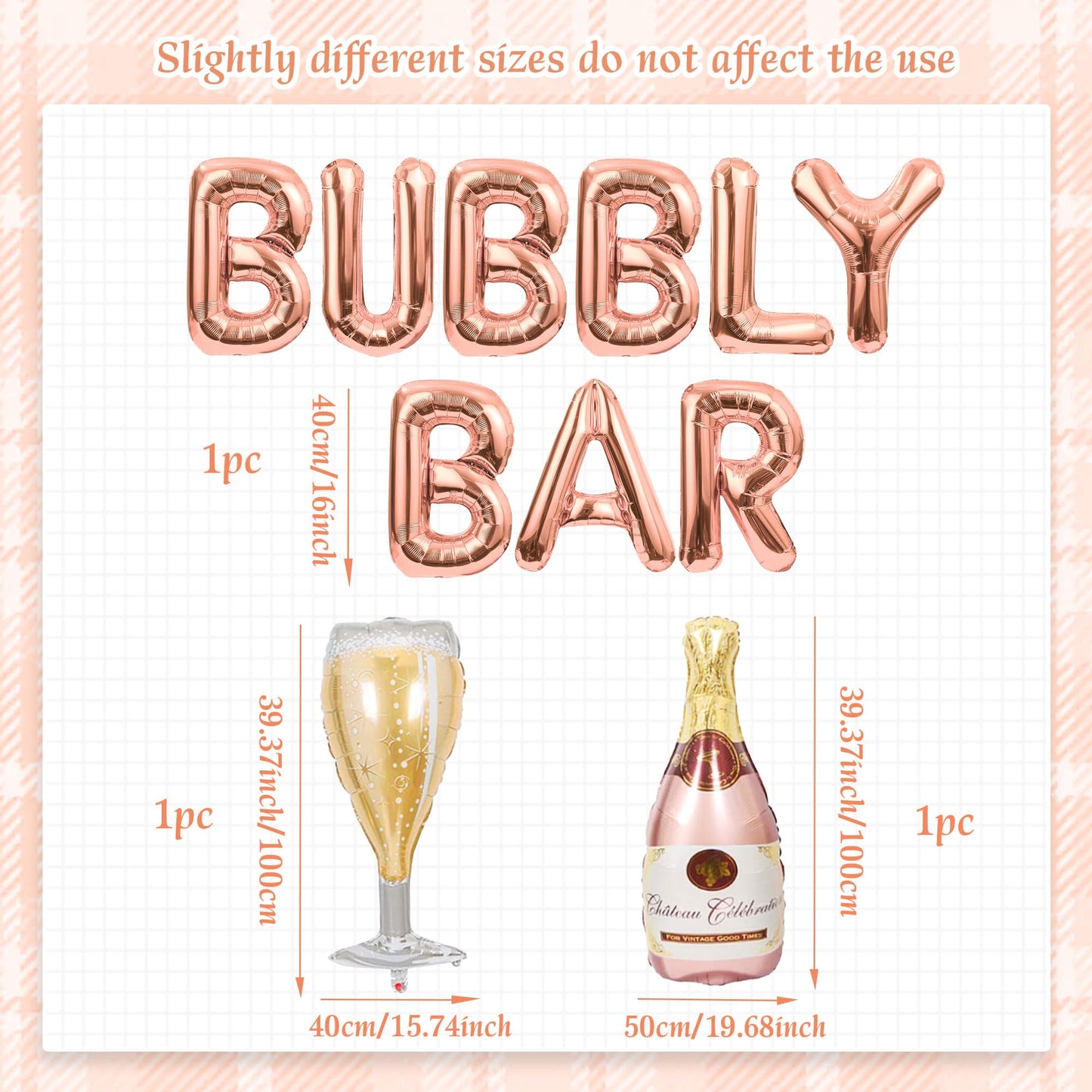 Bubbly Bar Sign Balloons Champagne Drinks Party Banner