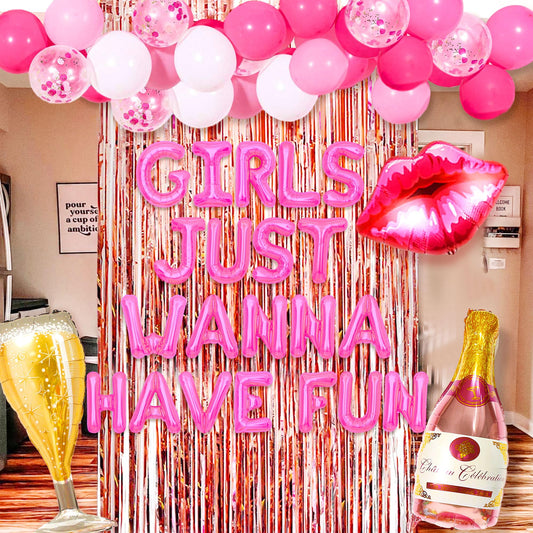 Girls Just Wanna Have Fun Party Balloons Decoration Set - 68 PCS