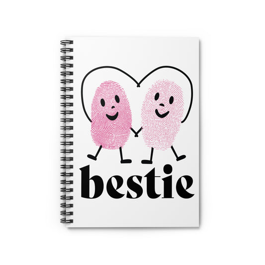 Best Friend Fingerprint Heart Spiral Notebook