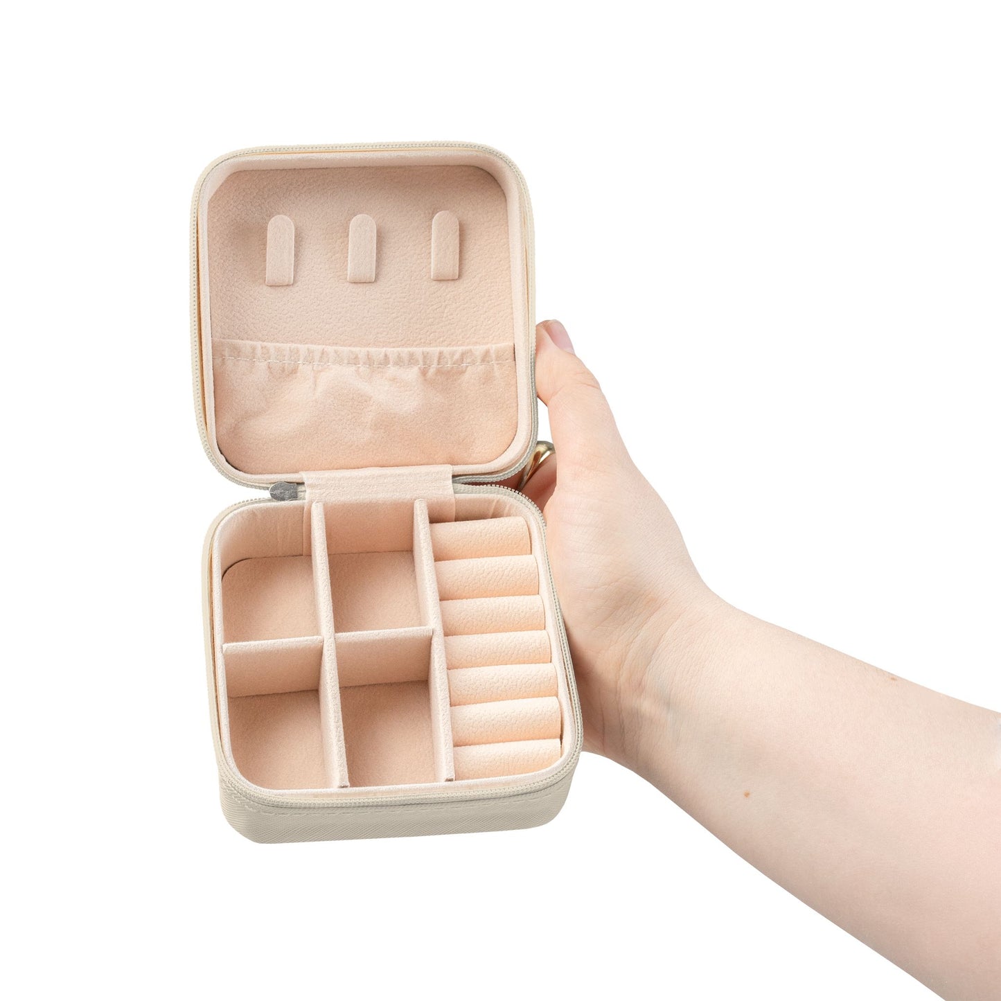 Bestie Travel Jewelry Case | Compact Jewelry Organizer with Fingerprint Design