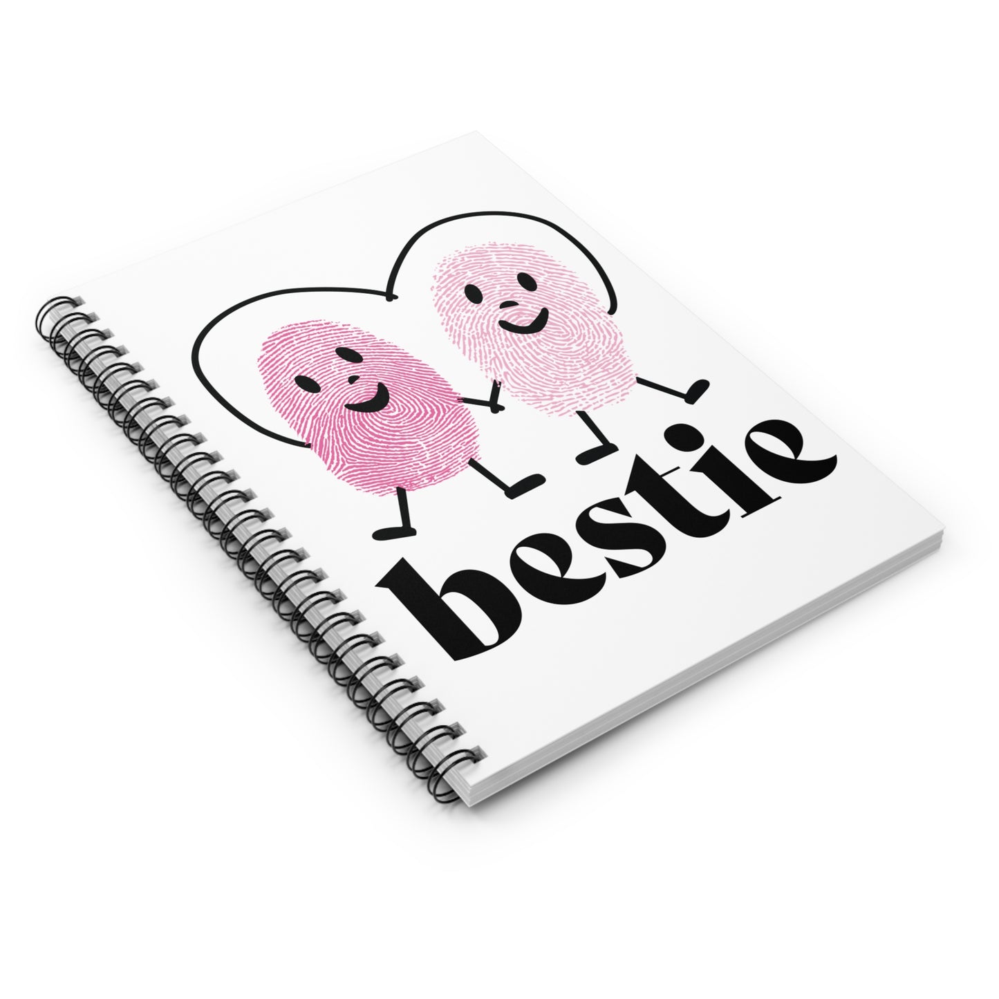 Bestie Notebook | Cute Friendship Journal with Fingerprint Design