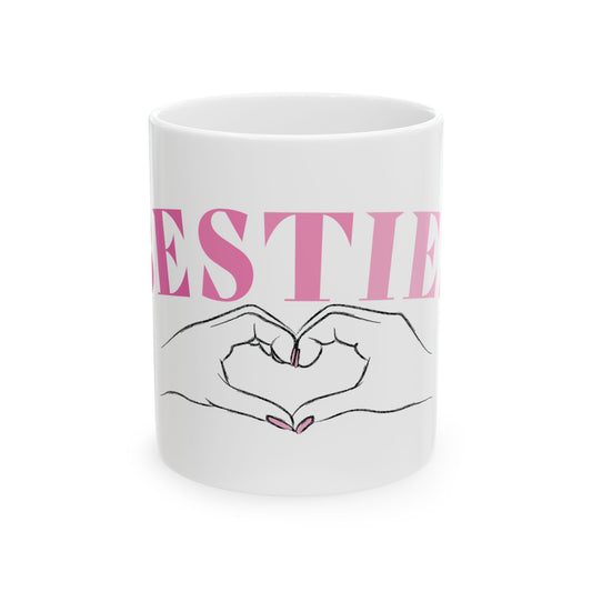 Best Friend Heart Hands Ceramic Mug