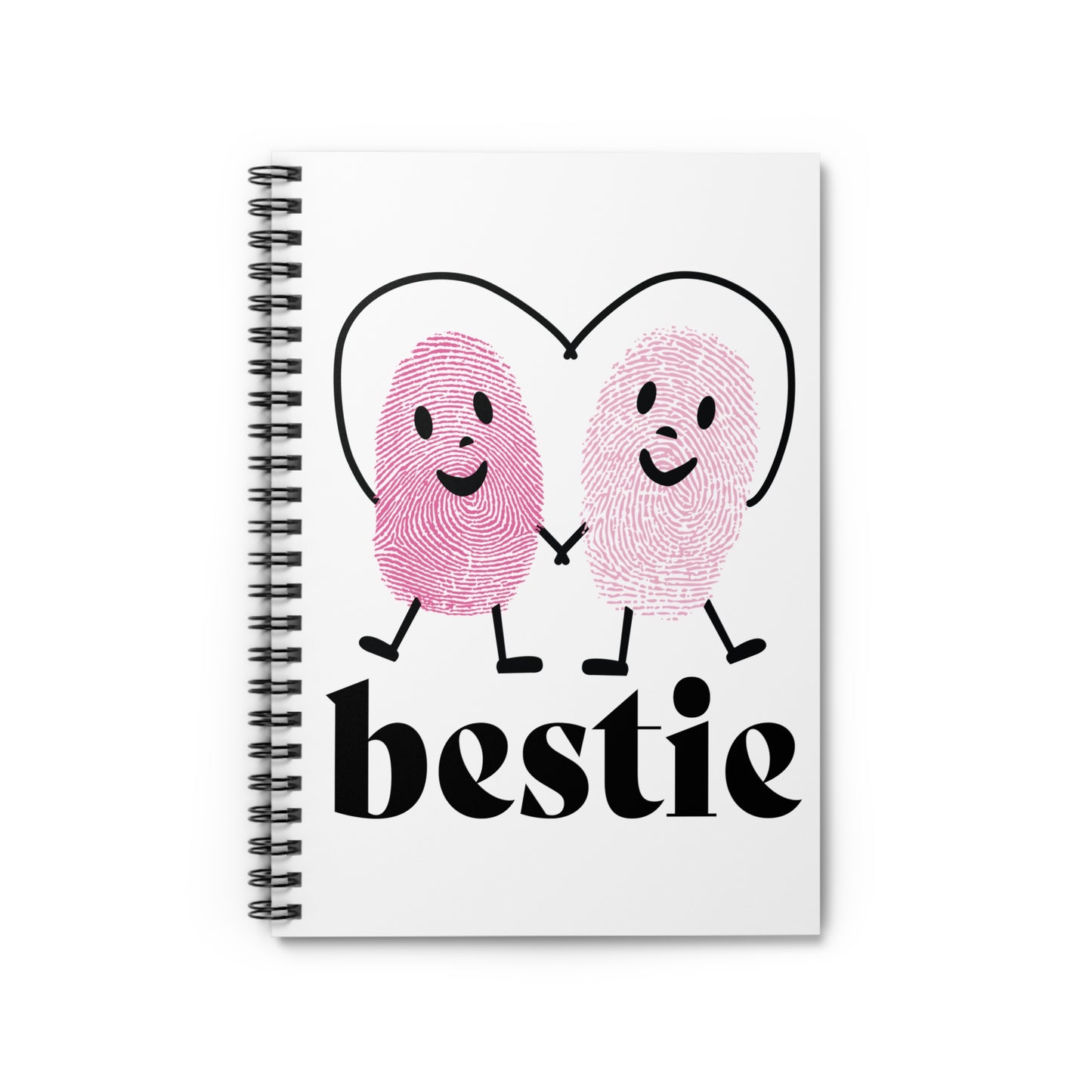 Bestie Notebook | Cute Friendship Journal with Fingerprint Design