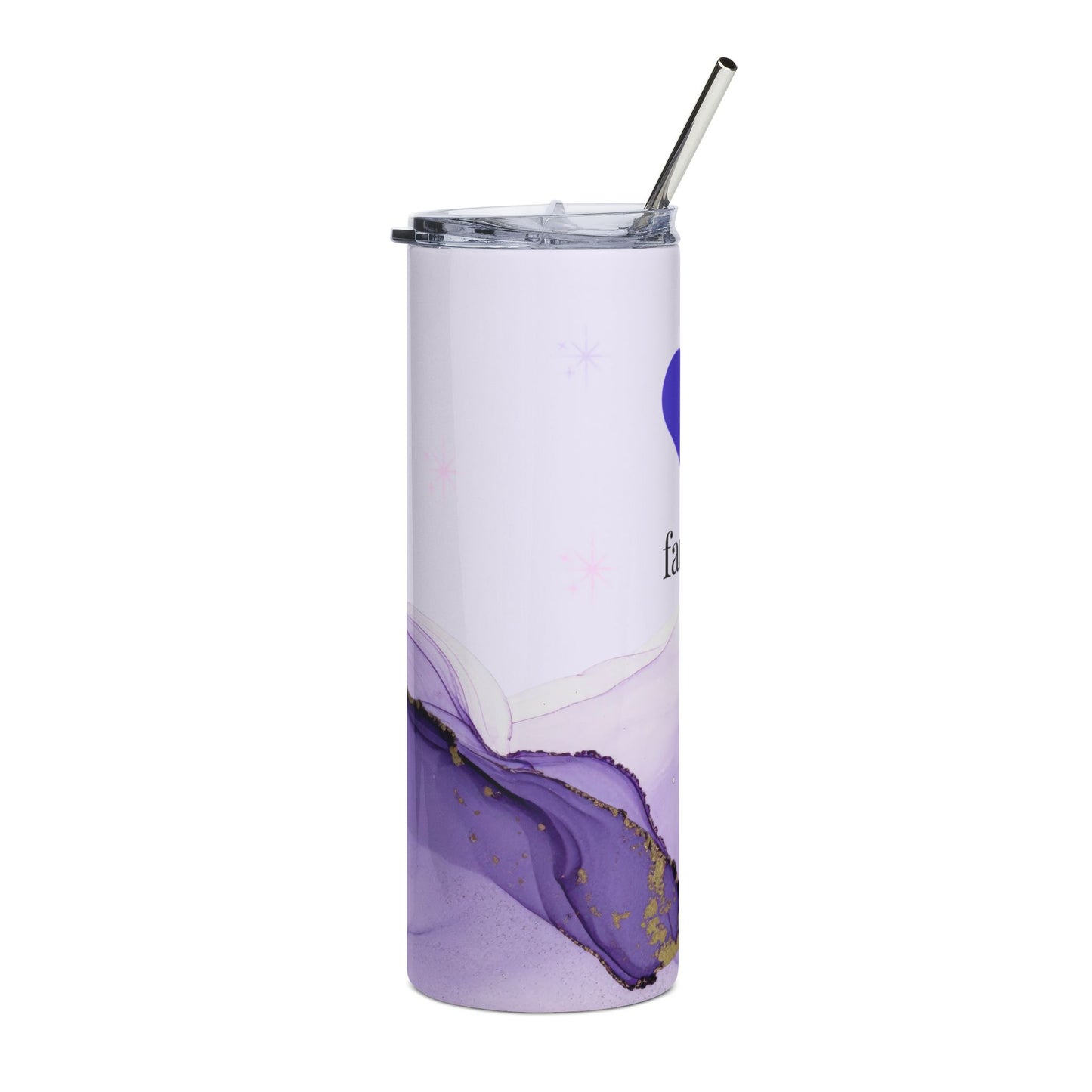 K-pop Fan Girl Stainless Steel Tumbler — 20oz Purple Heart Travel Cup