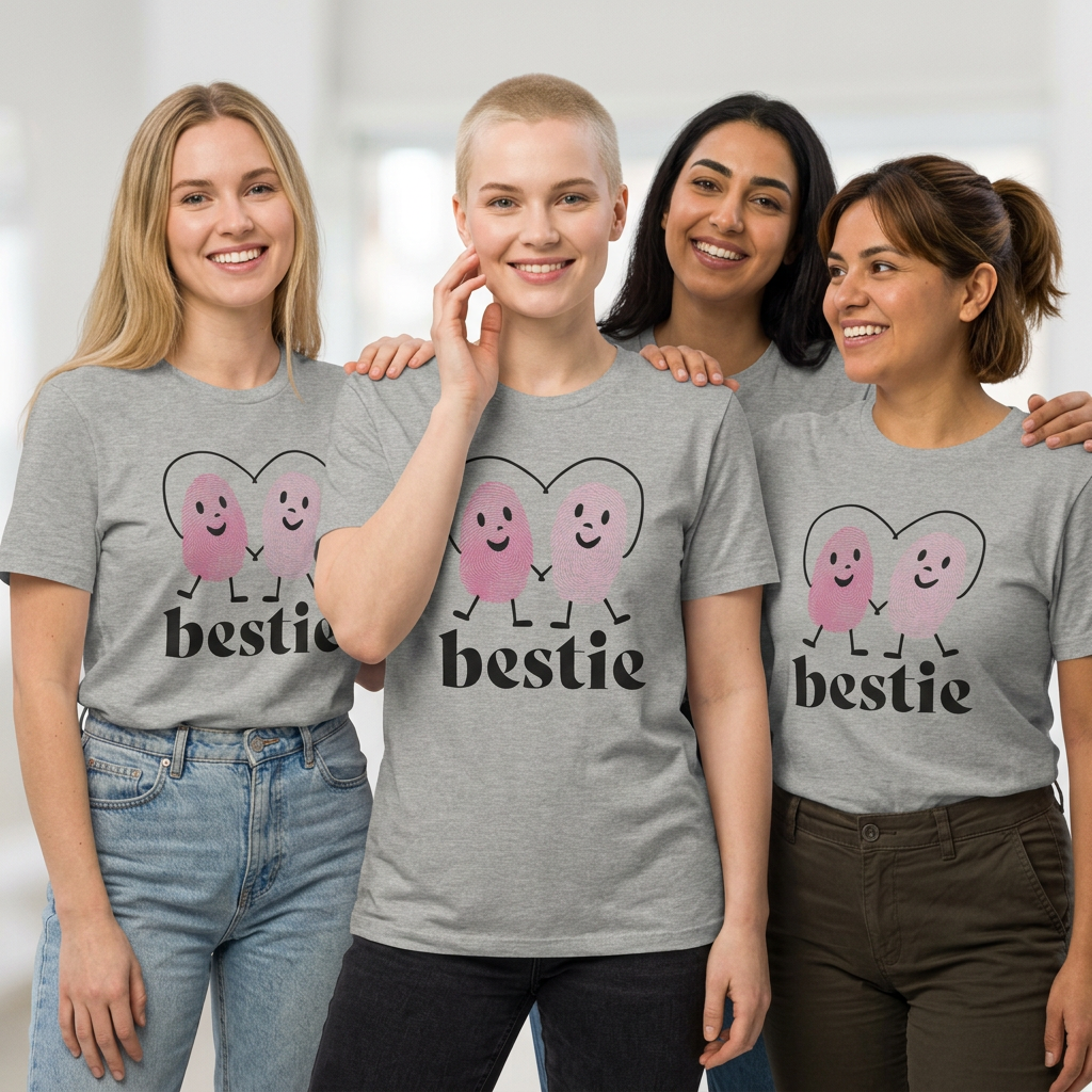 Bestie T Shirt | Bestie Fingerprint Graphic Tee