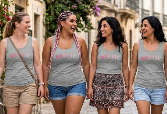 Besties Tank Top | Cute Heart Hands Best Friend Matching Tank