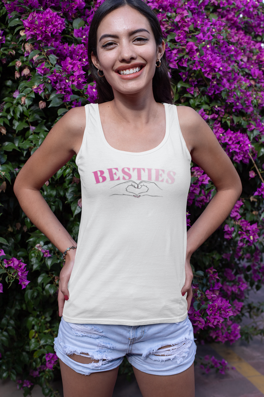 Best Friend Heart Hands Tank Top