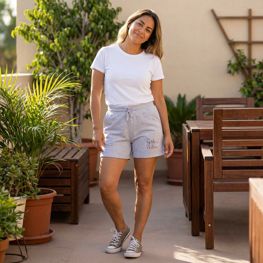 Girls Be Trippin Lounge Shorts | Cute Travel Shorts for Girls Trips