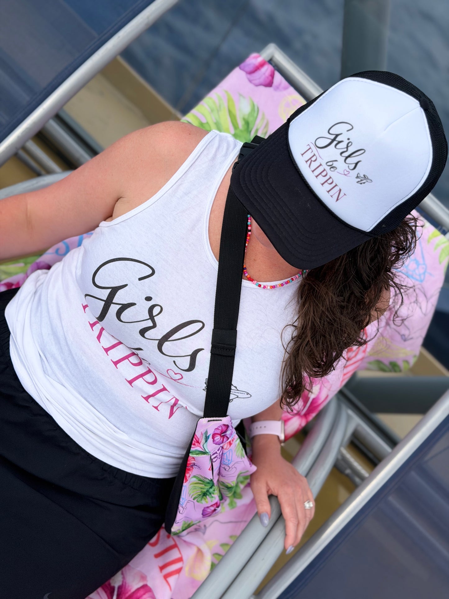 Girls Be Trippin Trucker Hat | Cute Girls Trip Hat & Travel Cap