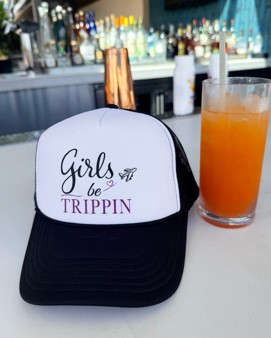 Girls Be Trippin Trucker Hat | Cute Girls Trip Hat & Travel Cap