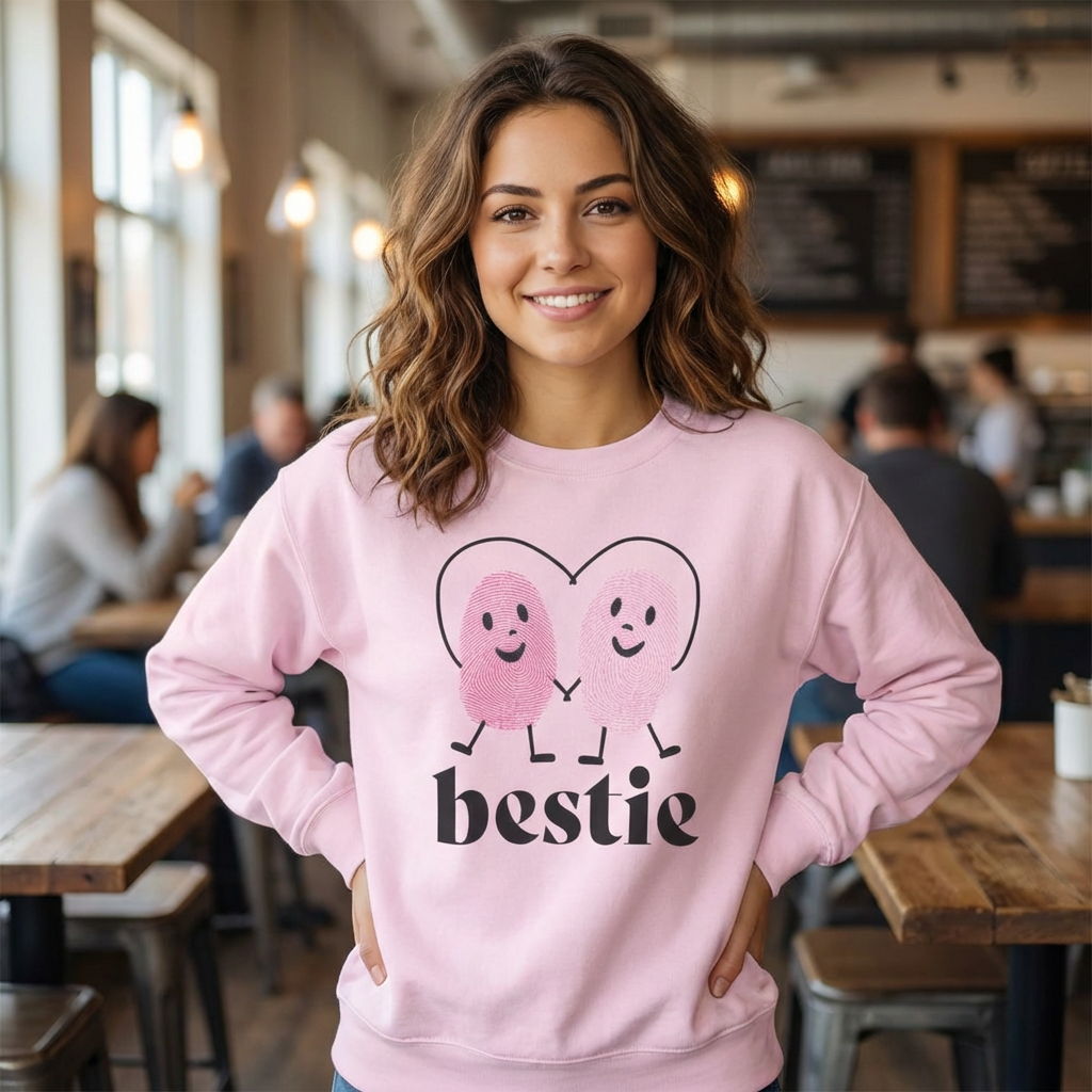 Best Friend Fingerprint Crewneck Sweatshirt