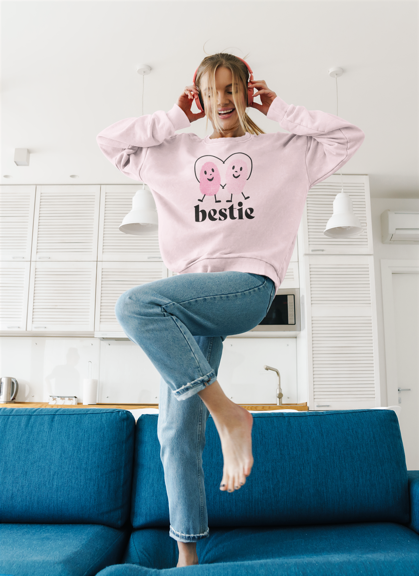 Best Friend Fingerprint Crewneck Sweatshirt