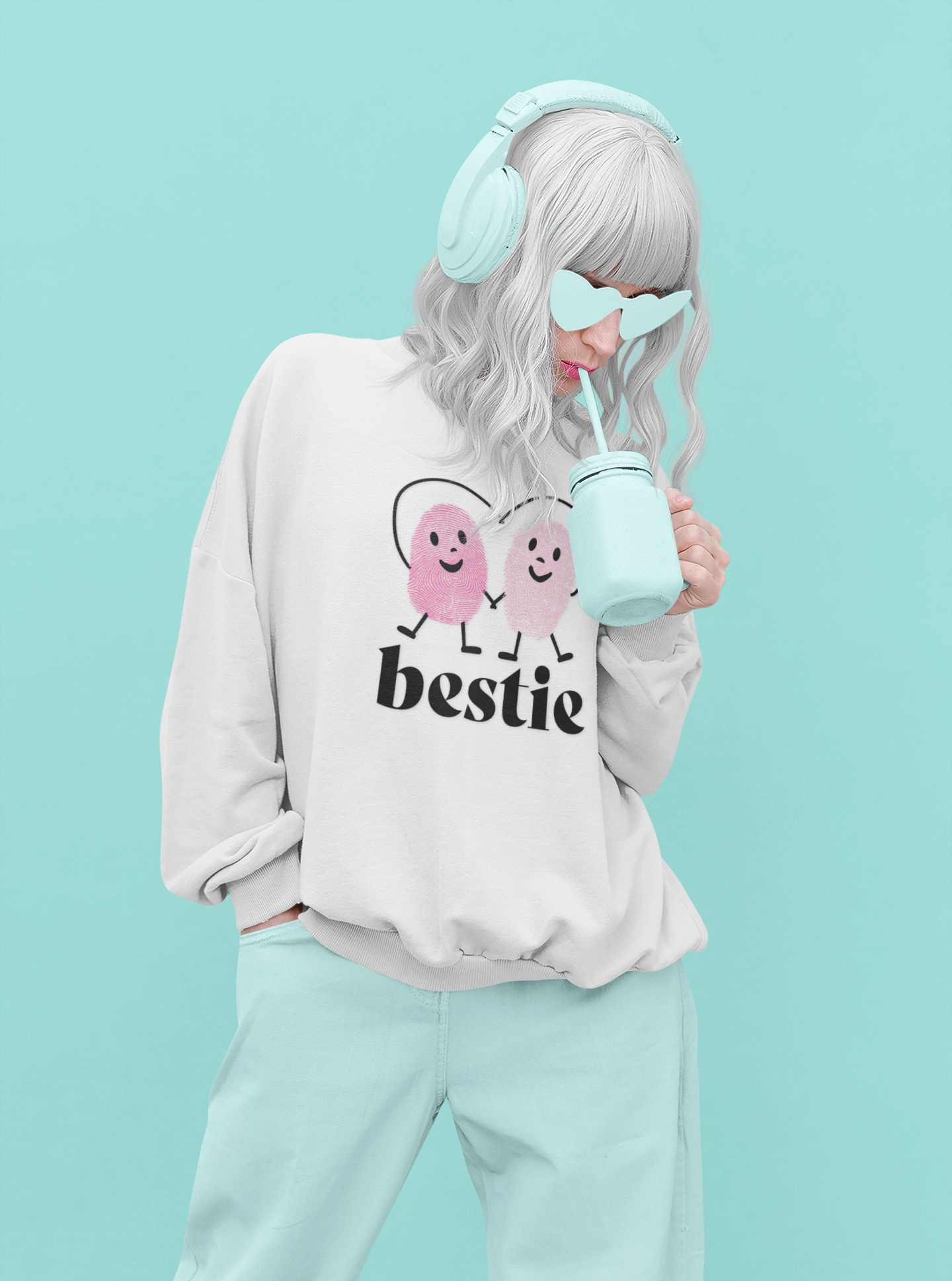 Best Friend Fingerprint Crewneck Sweatshirt