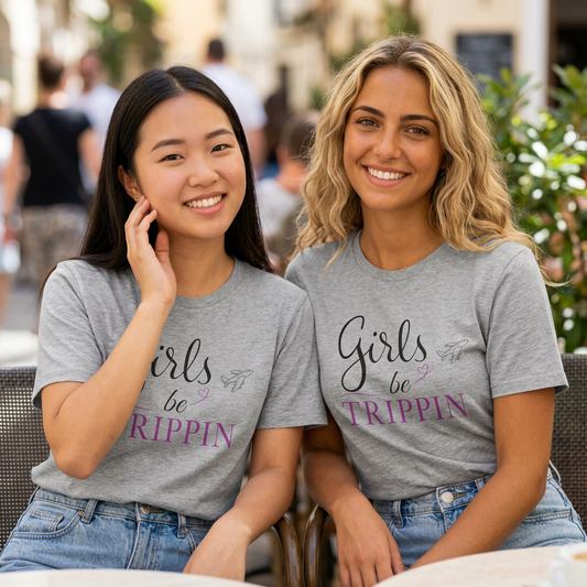 Girls Be Trippin T Shirt | Cute Girls Trip Shirt & Travel Outfit Tee