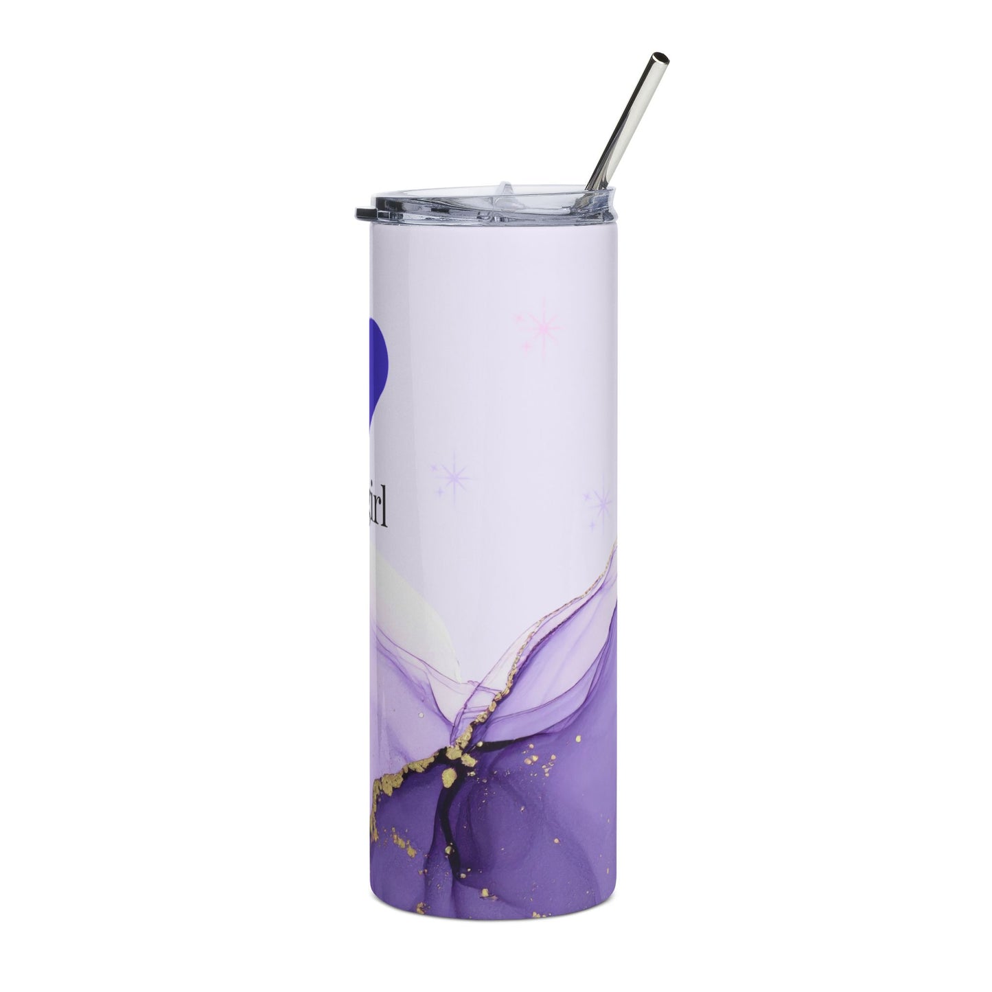 K-pop Fan Girl Stainless Steel Tumbler — 20oz Purple Heart Travel Cup