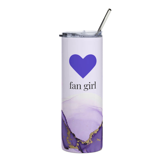 K-pop Fan Girl Stainless Steel Tumbler — 20oz Purple Heart Travel Cup