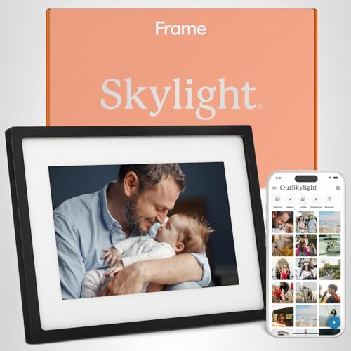 Skylight Frame – WiFi Digital Picture Frame Customer Support, Touch Screen Digital Photo Frame with Easy Setup, Photo Gifts for Parents and Grandparents - 10 Inch Black