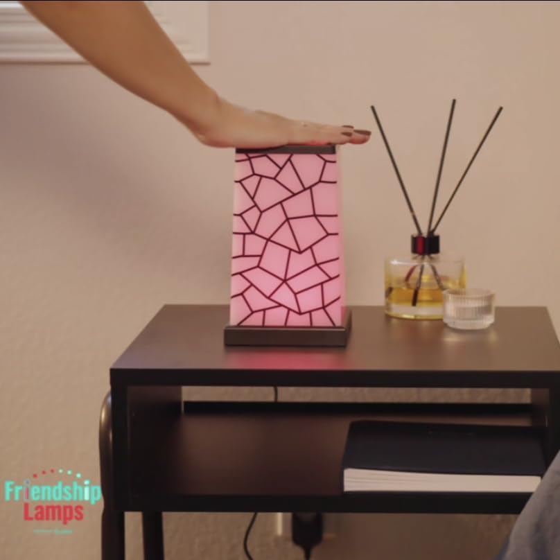 Friendship Lamp Long Distance WiFi Touch Light with Instant Sync, Easy Setup, No Subscription Required, Color-Changing LED Gift for Family, Friends & Loved Ones - 2 Sets