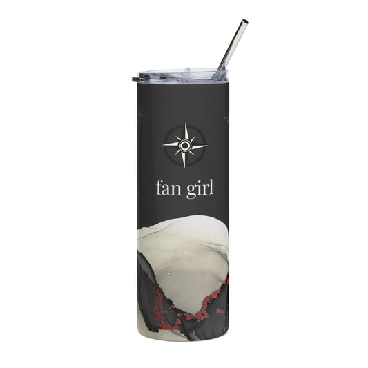 K-pop Fan Girl Stainless Steel Tumbler — 20oz Black Compass Travel Cup