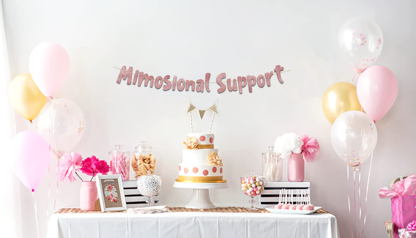 Mimosional Support Rose Gold Glitter Banner
