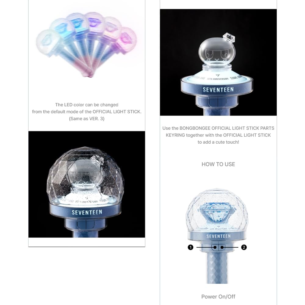 Seventeen Official Lightstick VER.3 10th Anniversary (Amazon Find - KPOP HAVEN)