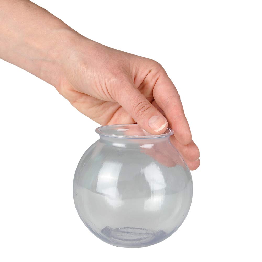 16 Oz Plastic Fish Bowl 4"- 60 Pack