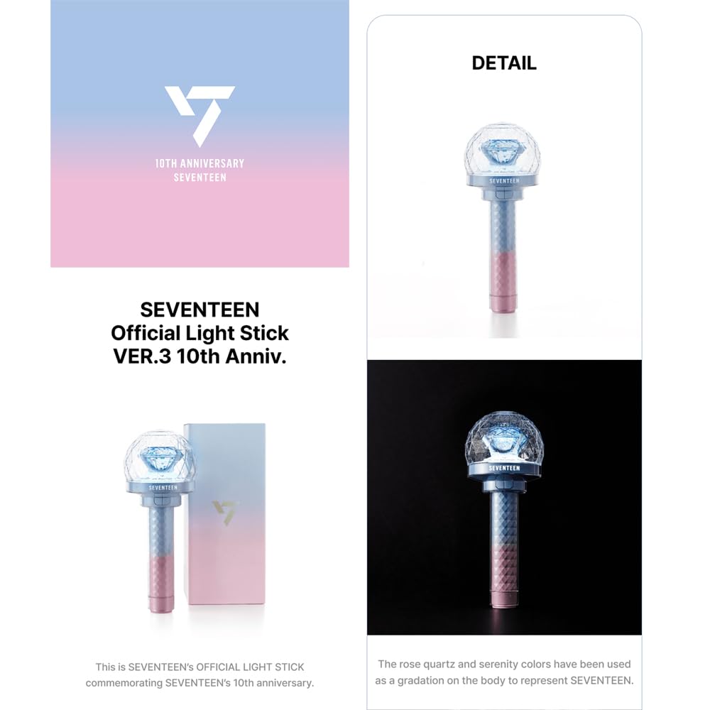 Seventeen Official Lightstick VER.3 10th Anniversary (Amazon Find - KPOP HAVEN)