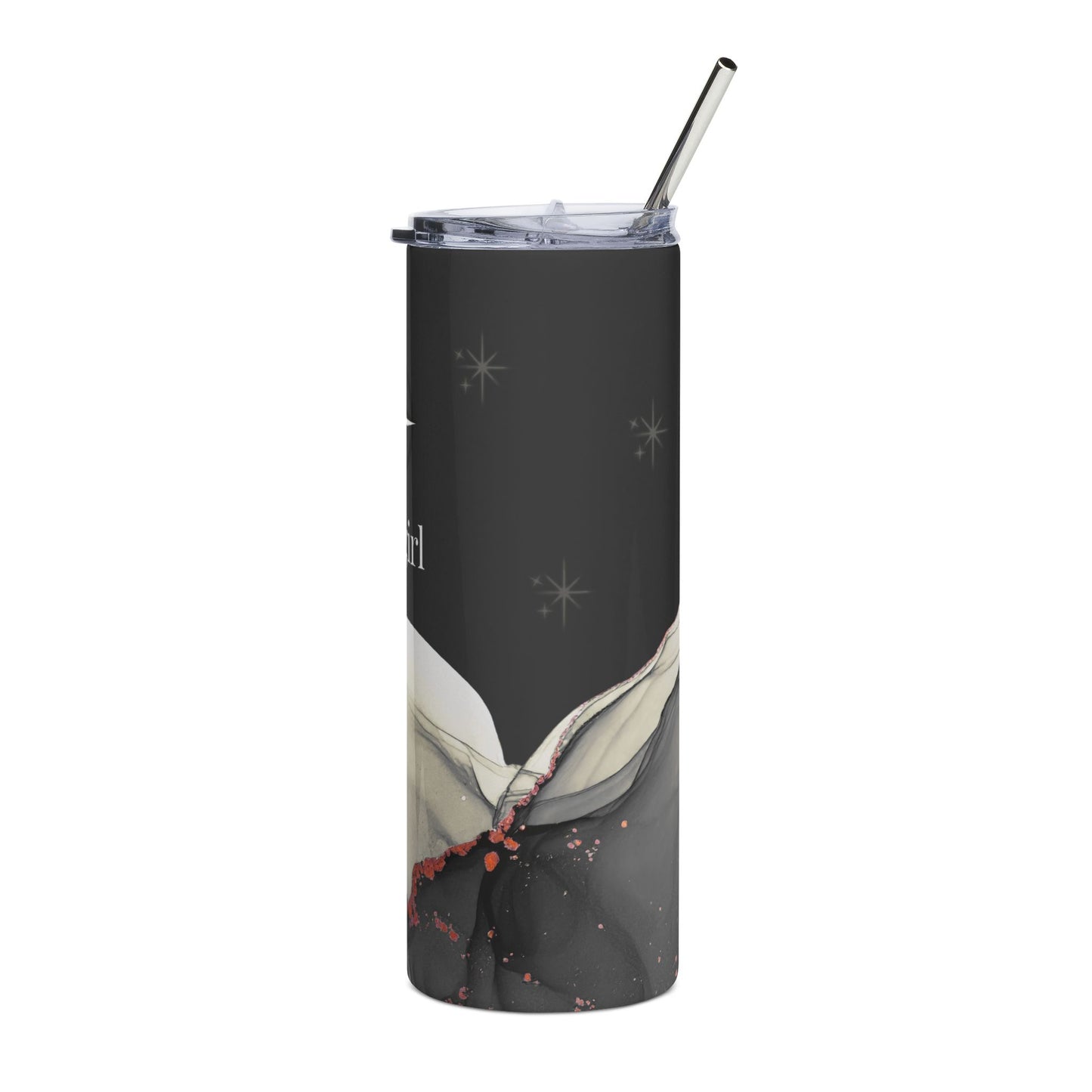 K-pop Fan Girl Stainless Steel Tumbler — 20oz Black Compass Travel Cup