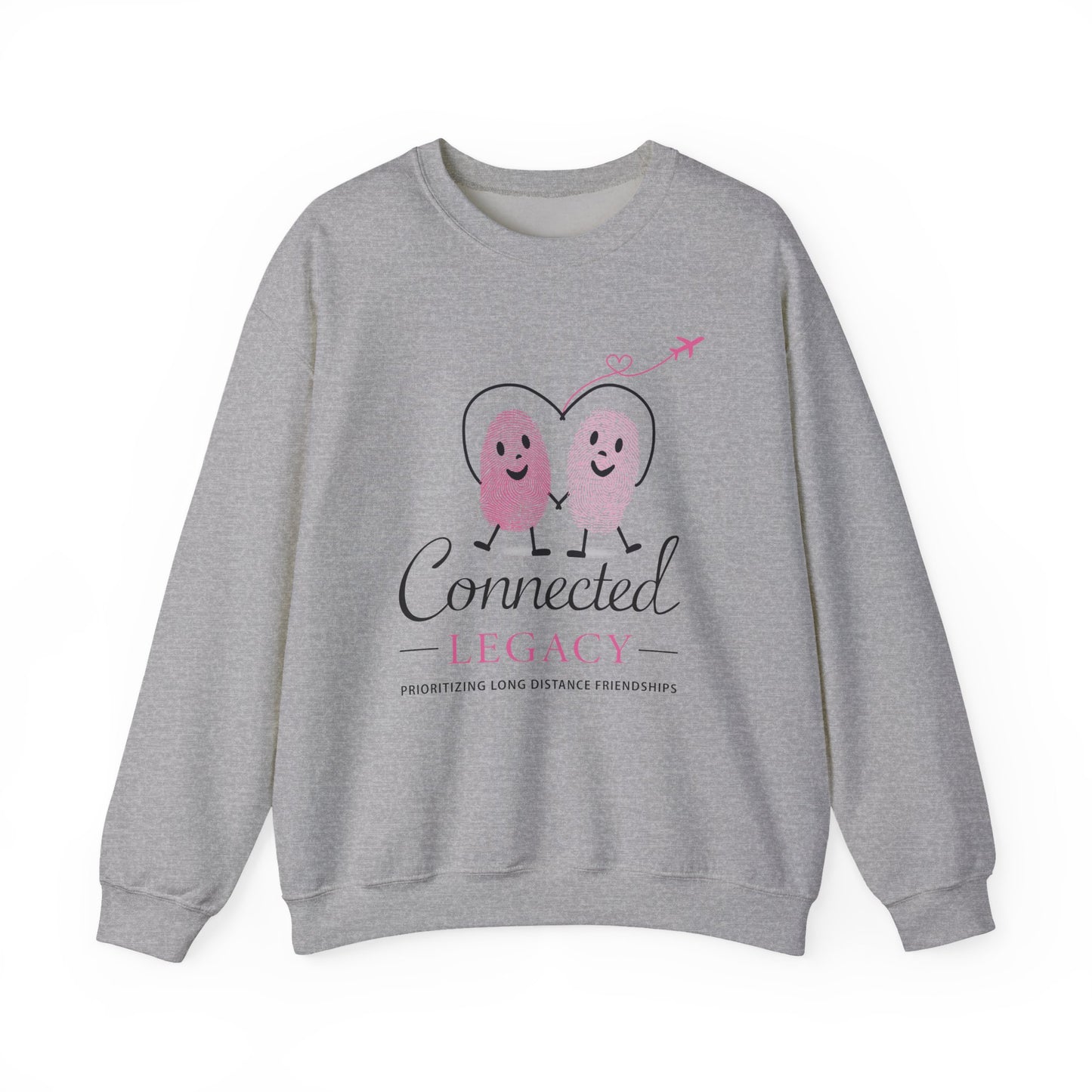 Connected Legacy Crewneck Sweatshirt | Minimal Logo Cozy Sweatshirt