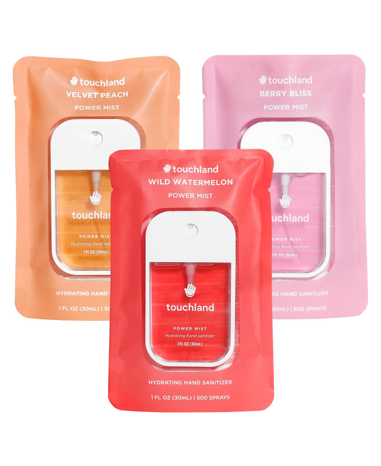 Hydrating Hand Sanitizer Spray, Set of 3 (Amazon Find - Touchland)