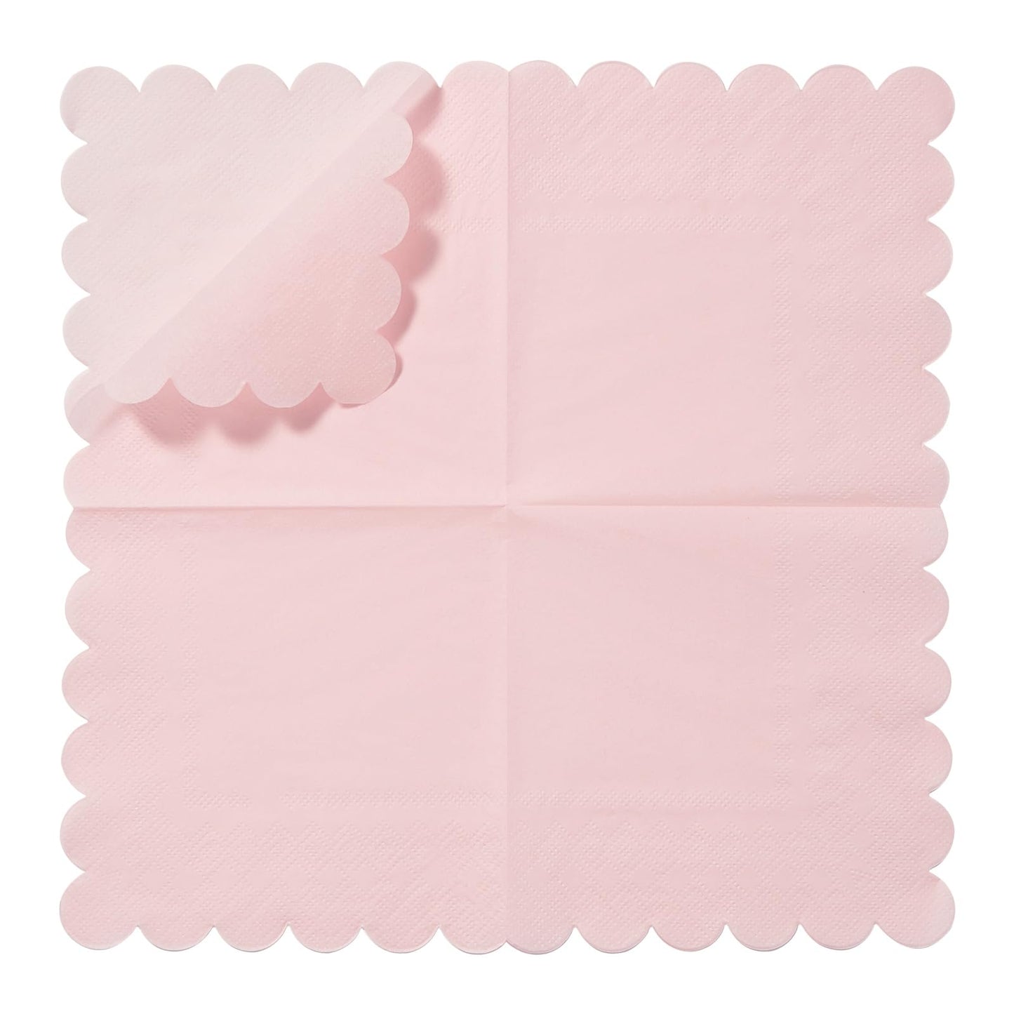 Scalloped Edged Dessert Napkins-5" x 5"-100 Pack