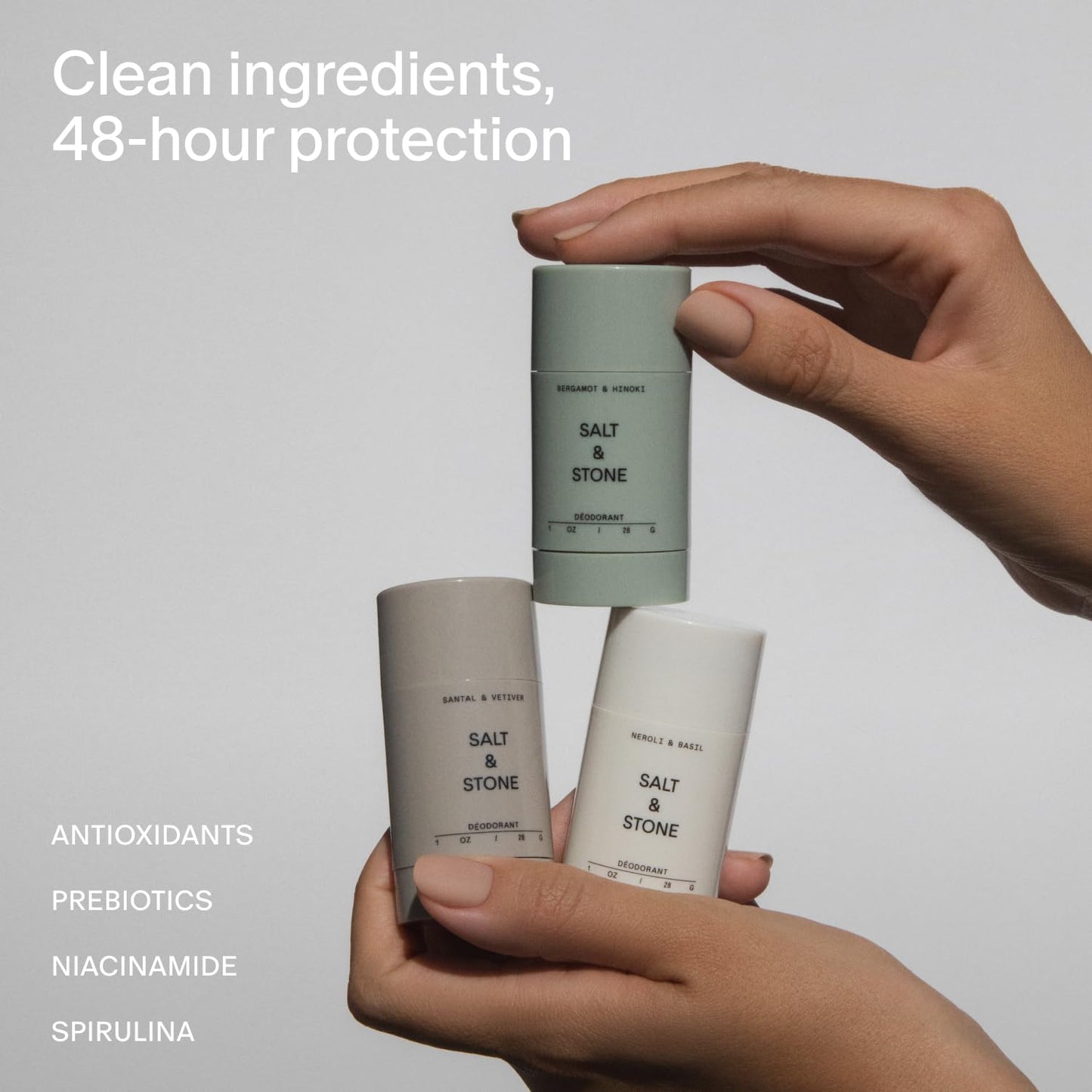 Mini Aluminum Free Deodorant Deodorant Discovery Set (Amazon Find - Salt & Stone)