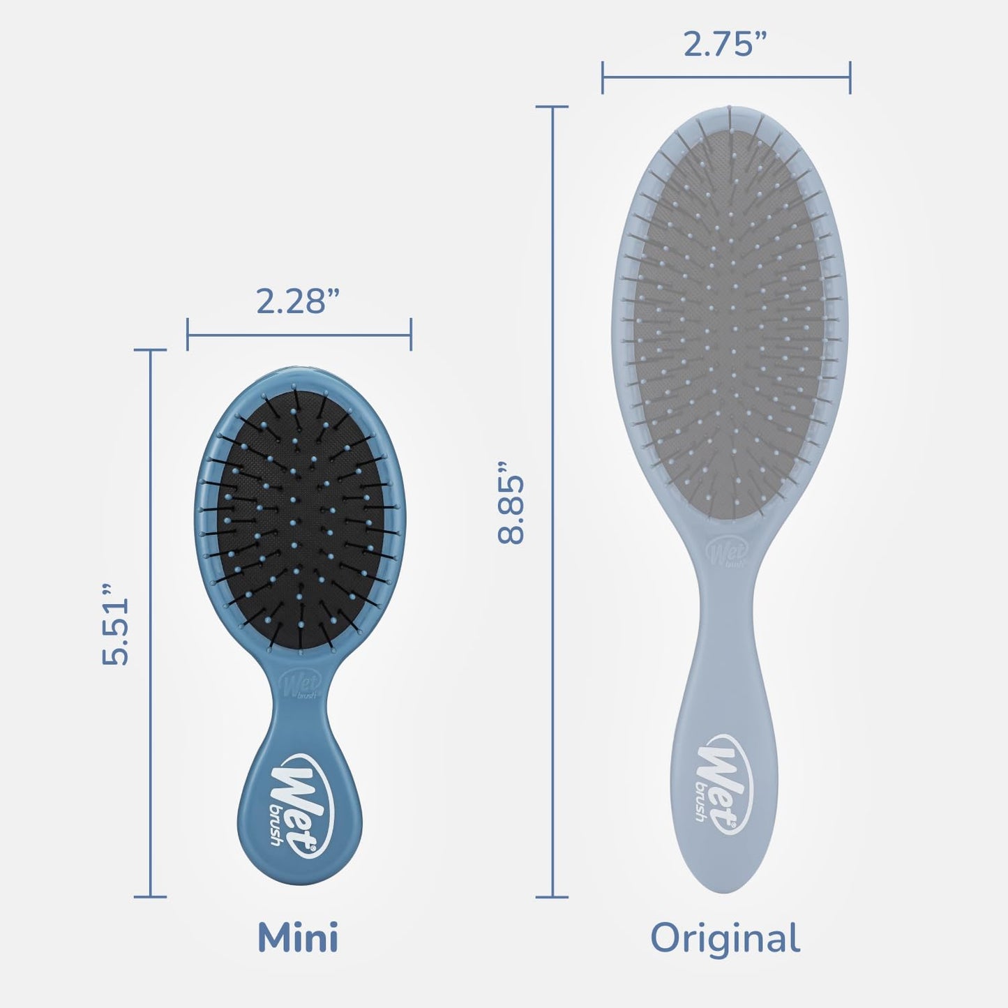 Mini Detangler Hair Brush, Detangling Travel Hairbrush, Ultra-Soft IntelliFlex Bristles Glide Through Tangles with Ease, Pain-Free (Amazon Find - Wet Brush)