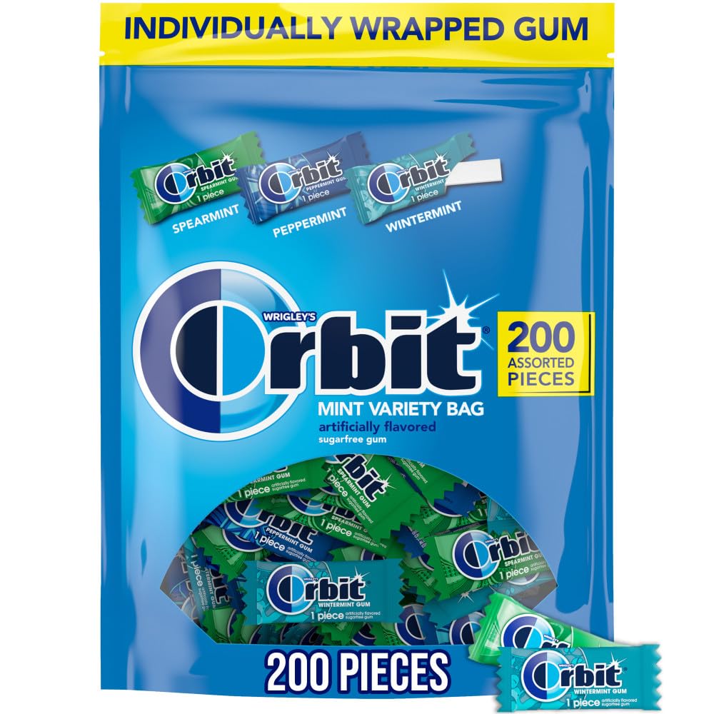 ORBIT Assorted Sugar Free Chewing Gum Bulk Pack, 13.4 oz 200-Piece Bag