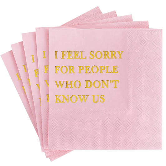 Funny Quotes Cocktail Napkins - 50 Pack