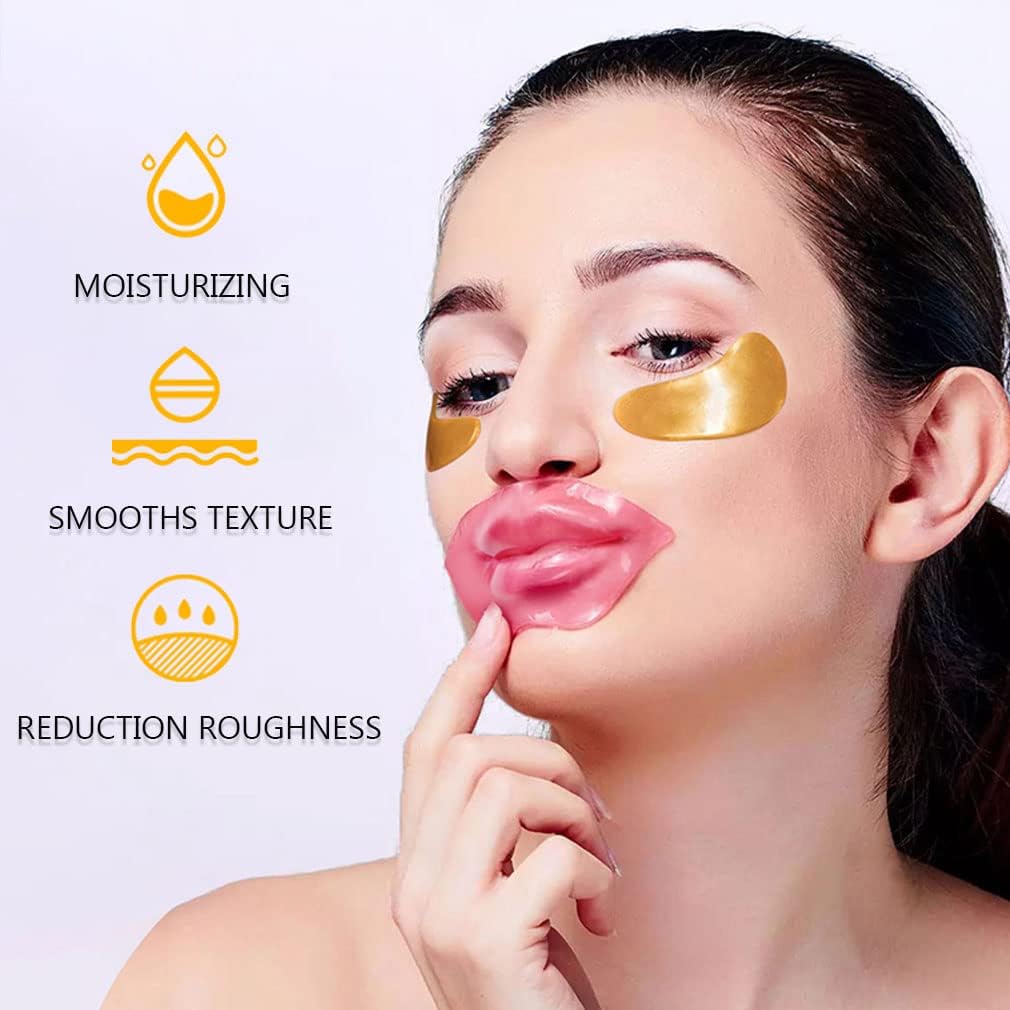 Lip Mask & Eye Mask, (15 each)- 30 pc (Amazon Find - Eakroo)