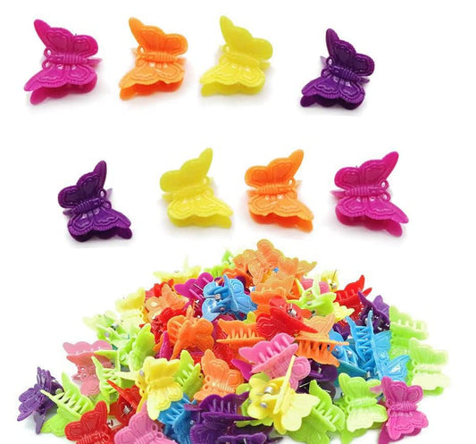 50 Pack Butterfly Hair Clips
