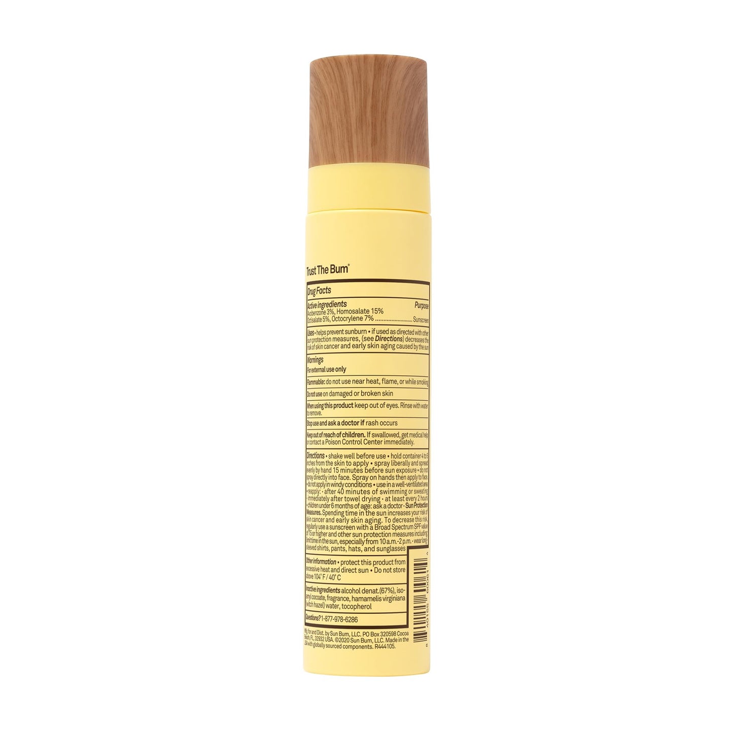 Sun Bum Original SPF 45 Sunscreen Mist -Travel Size - 3.4 oz