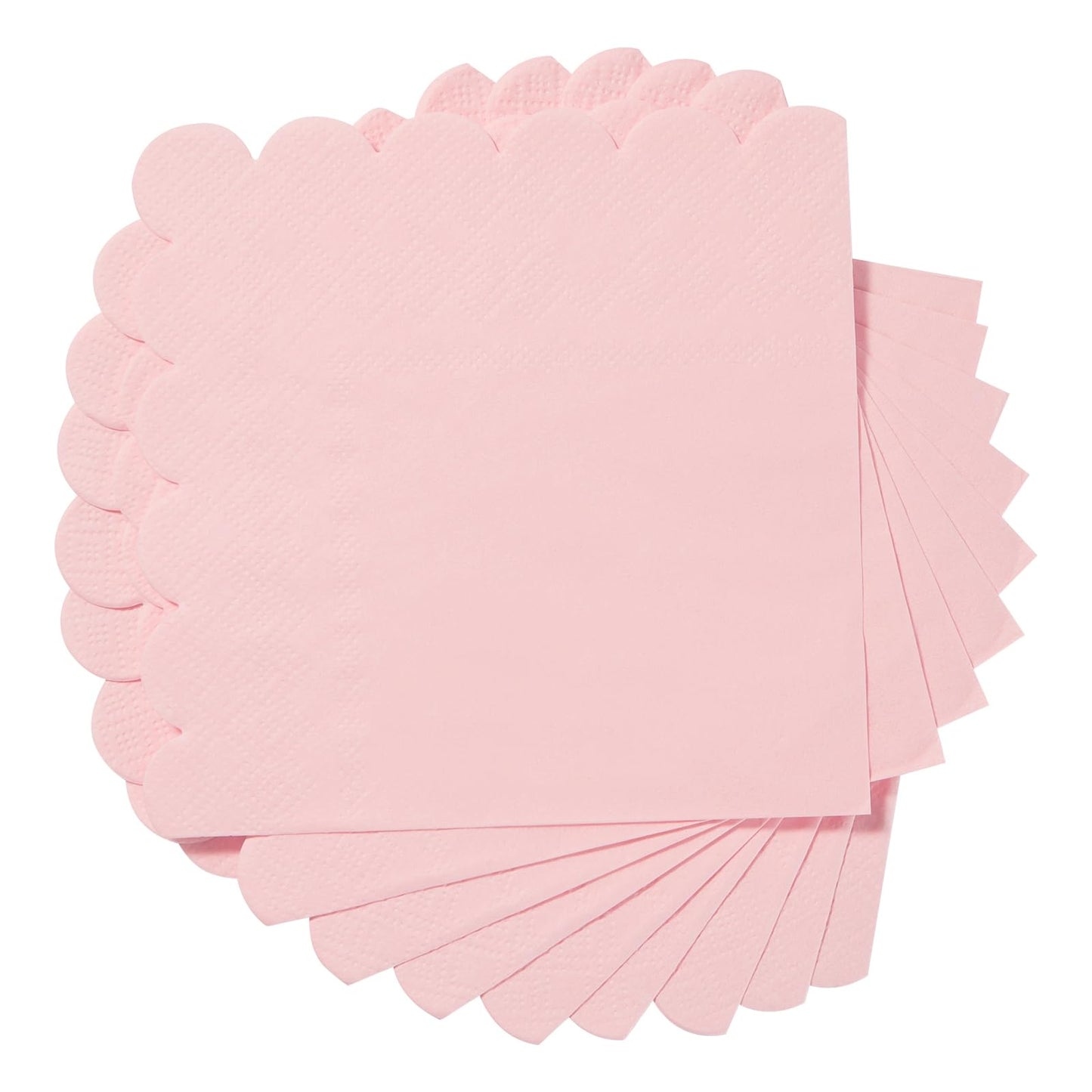 Scalloped Edged Dessert Napkins-5" x 5"-100 Pack